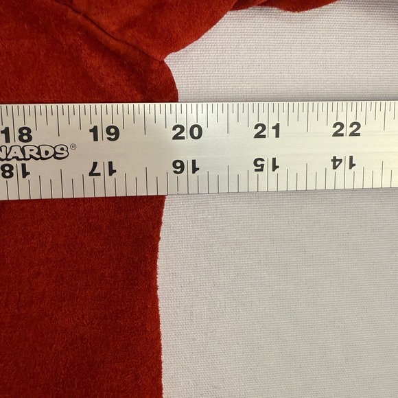 NWT Bradley Bayou Red Leather Suede Toggle Coat Women's Medium Hooded - Picture 15 of 16